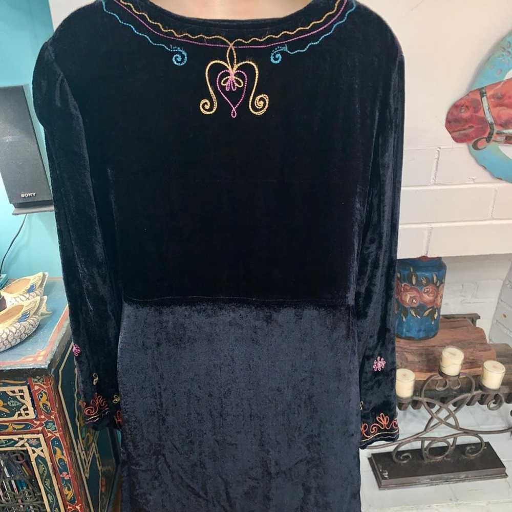 Non Signé / Unsigned Velvet maxi dress - image 4