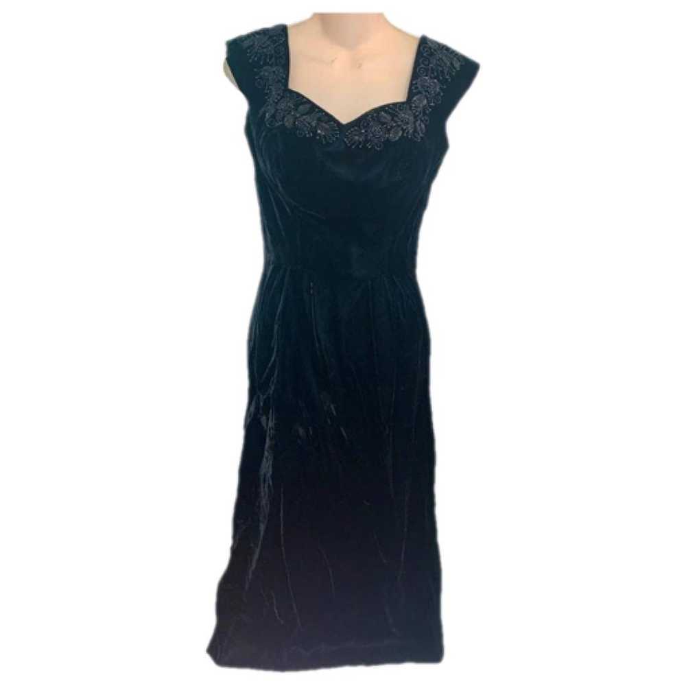 Non Signé / Unsigned Velvet mid-length dress - image 1