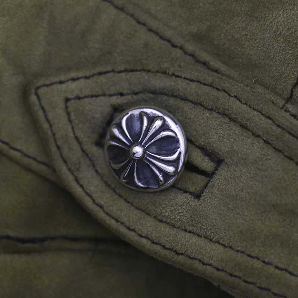 Chrome Hearts Chrome Hearts Cross Button Suede Ja… - image 7