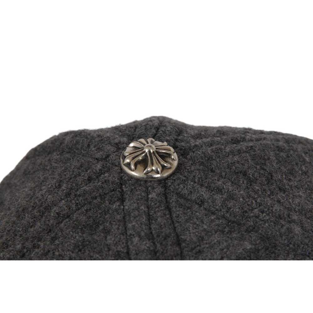 Chrome Hearts Six Panel CH Leather Logo Wool Cap … - image 4