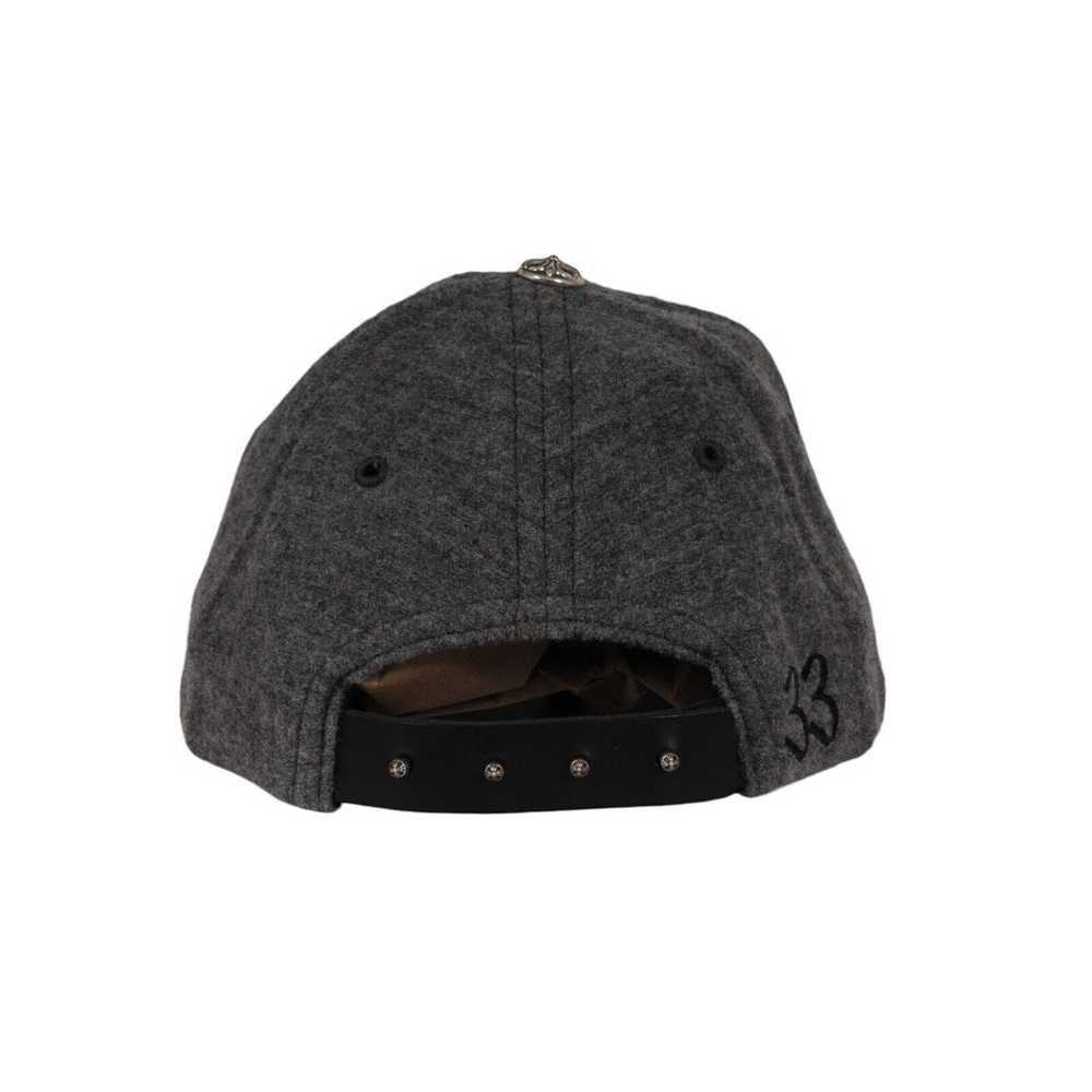 Chrome Hearts Six Panel CH Leather Logo Wool Cap … - image 5