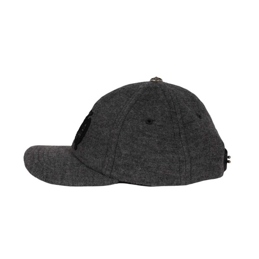 Chrome Hearts Six Panel CH Leather Logo Wool Cap … - image 6