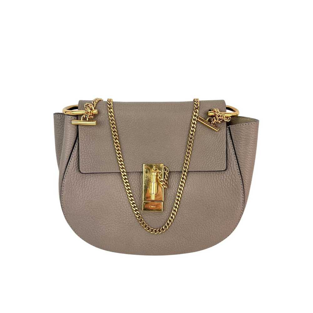 Chloe Chloe Small Drew Gray Grained Lambskin Leat… - image 1