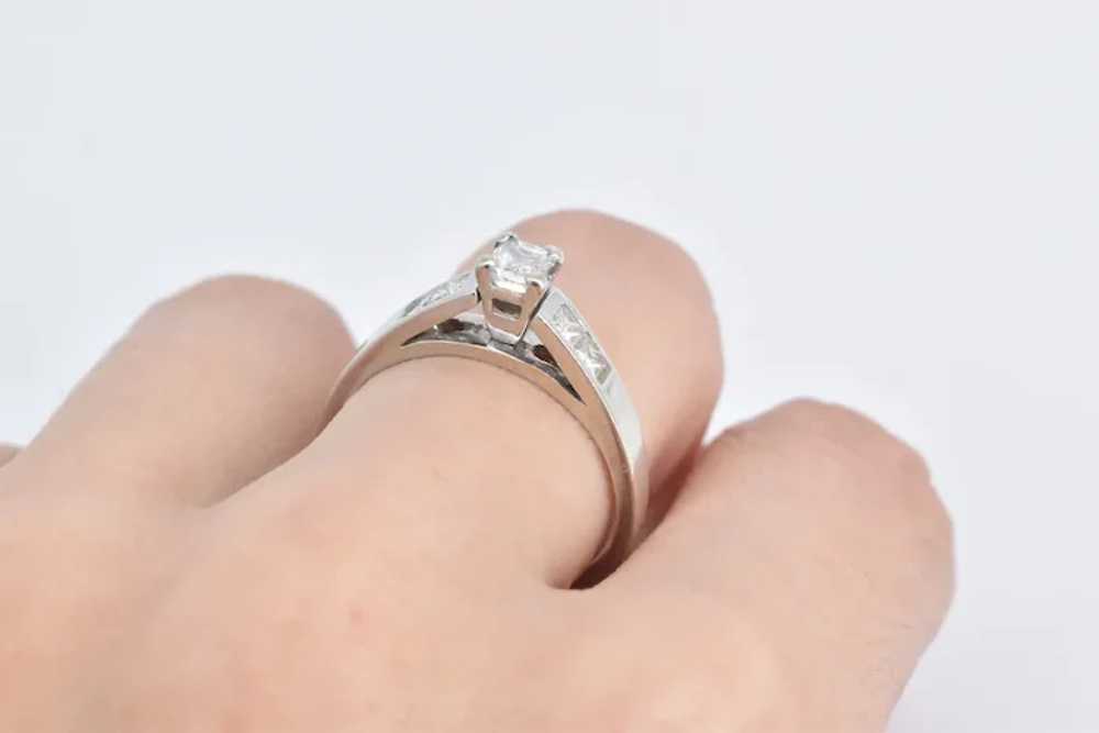 14K 0.80 Ctw Princess Diamond Engagement Ring Siz… - image 3