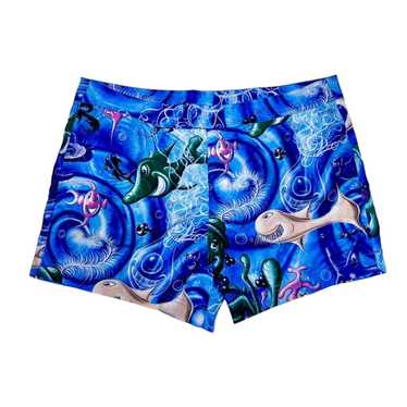 Dior Dior x Kenny Scharf Silk Shorts Blue - image 1