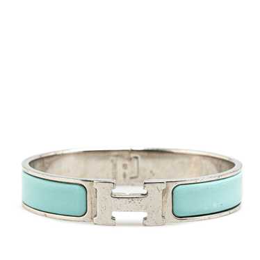 Blue Hermès Enamel Clic H Bracelet PM