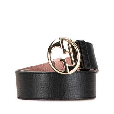 Black Gucci Leather 1973 Reversible Belt