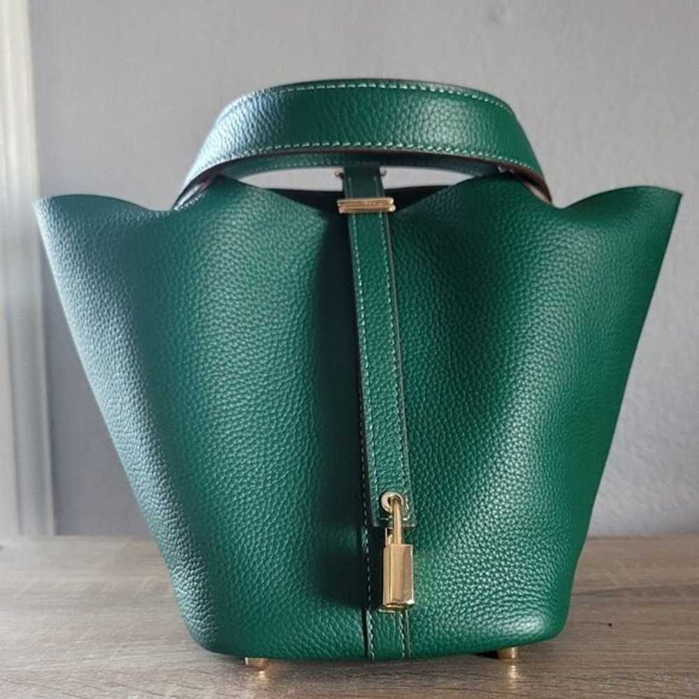 Green Bucket Top Handle bag - image 1