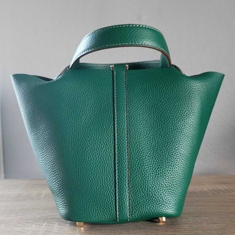 Green Bucket Top Handle bag - image 2