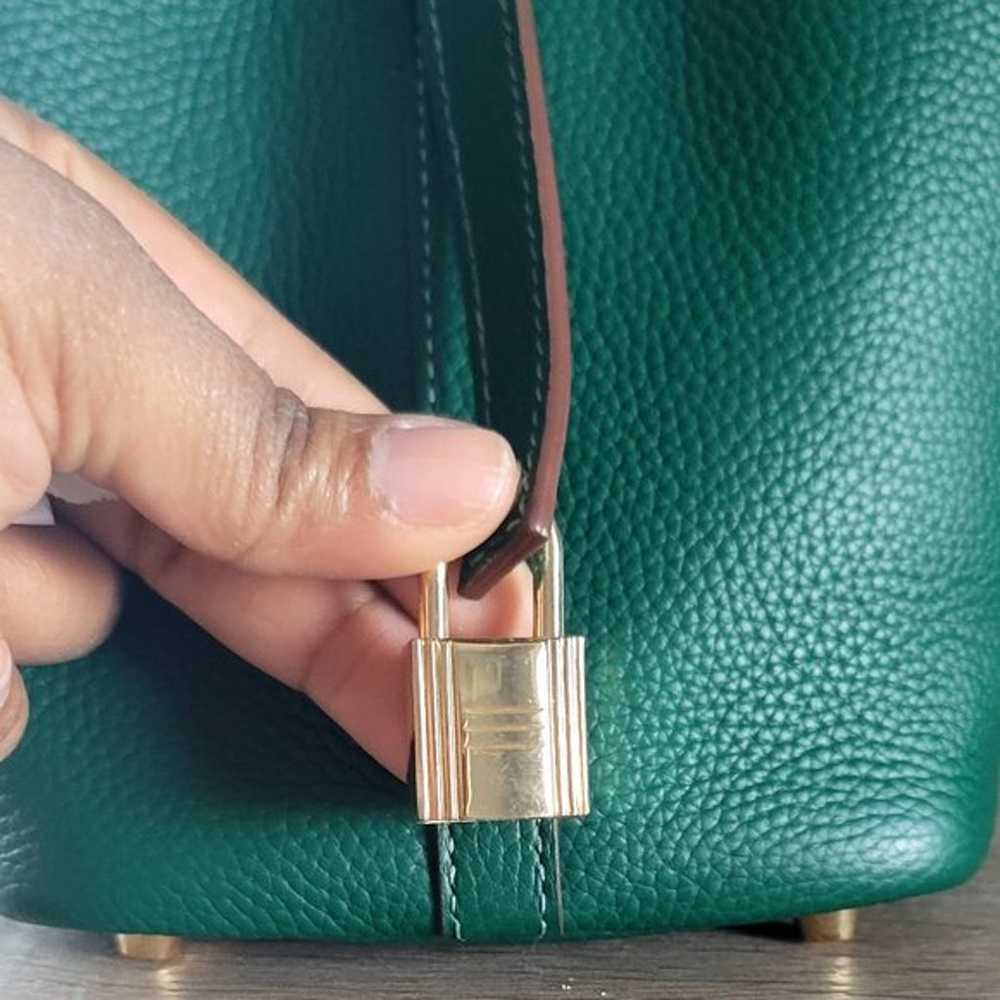 Green Bucket Top Handle bag - image 5