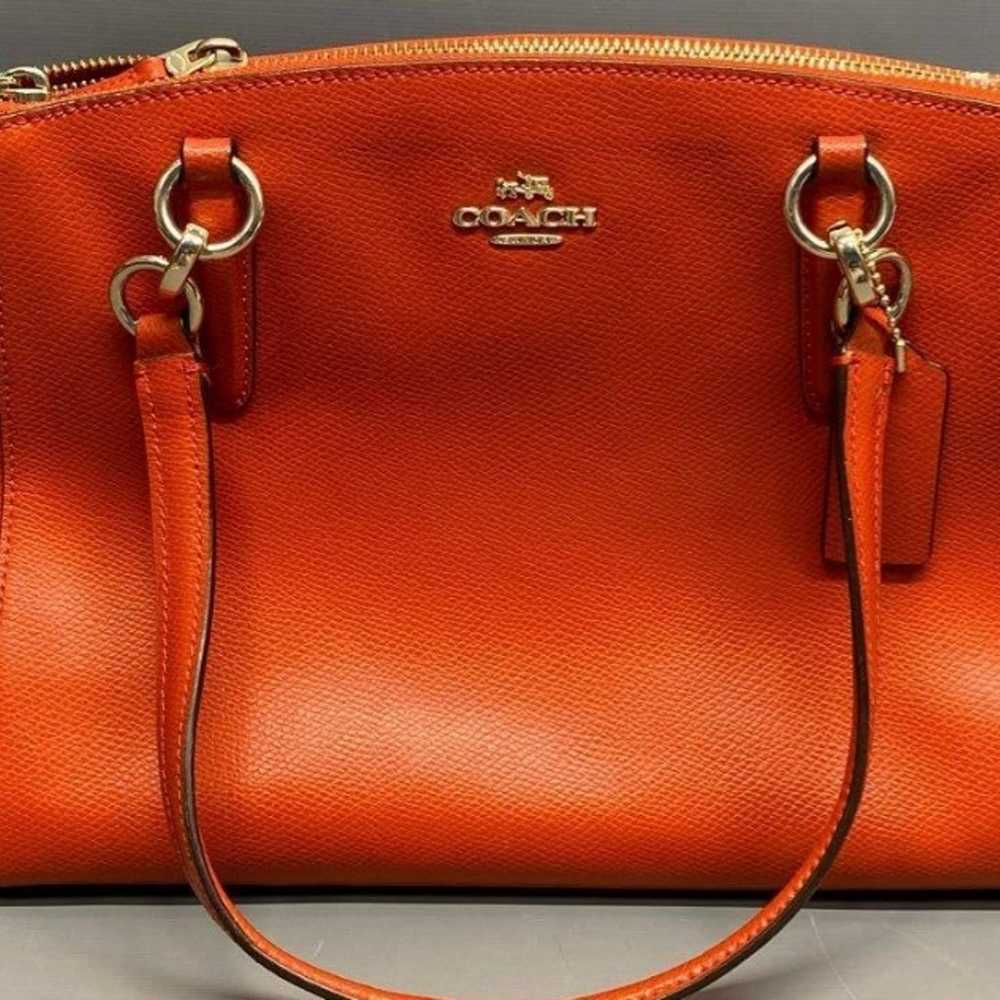 Coach Orange Leather Handbag - image 1