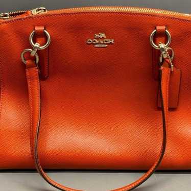 Coach Orange Leather Handbag