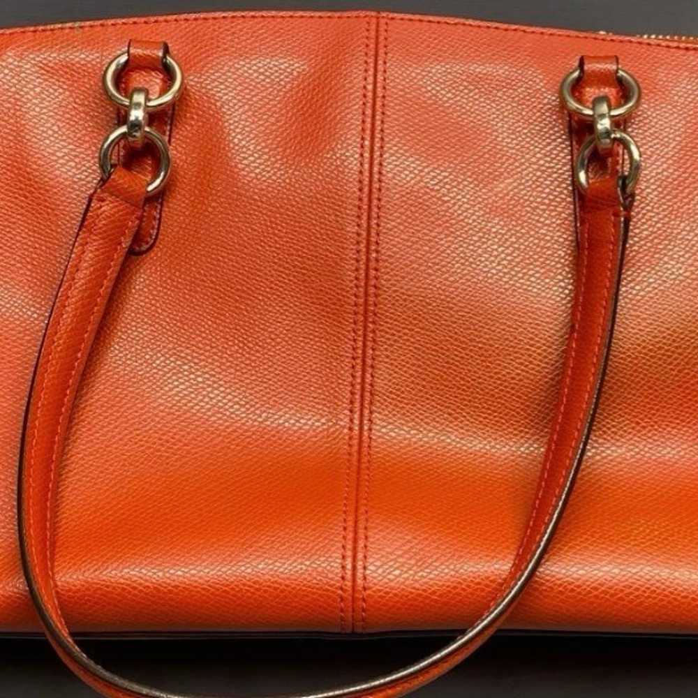 Coach Orange Leather Handbag - image 3