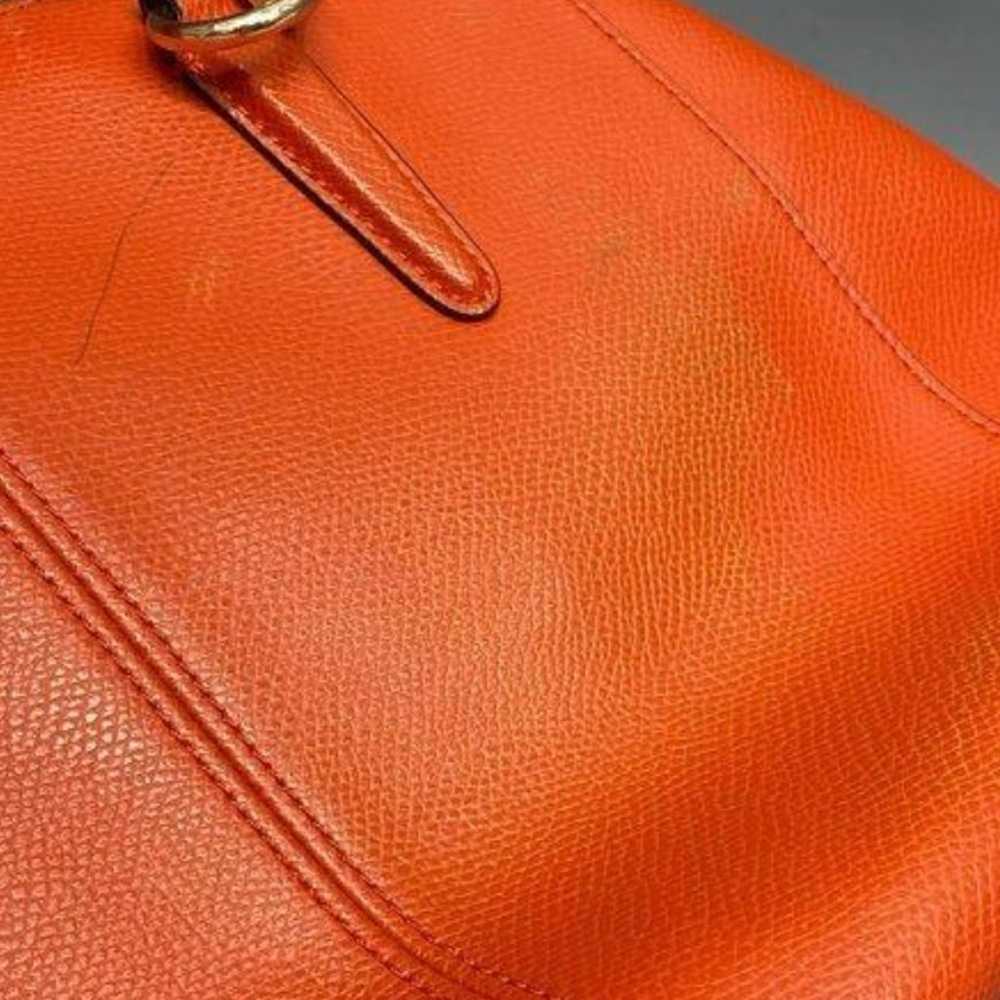 Coach Orange Leather Handbag - image 7