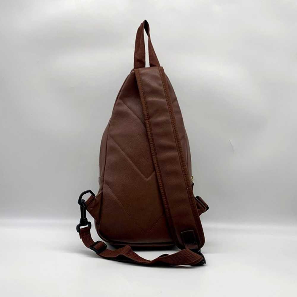 Unbranded Brown Multi Pocket Sling Backpack - image 3