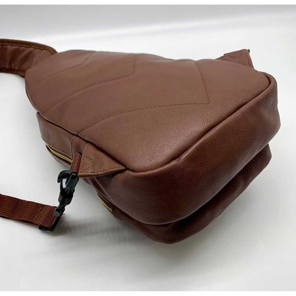 Unbranded Brown Multi Pocket Sling Backpack - image 9