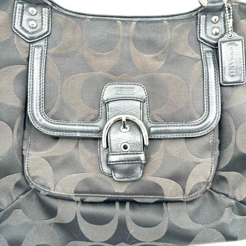 Coach Purse Handbag Monogram Pattern Zipper Pocke… - image 3