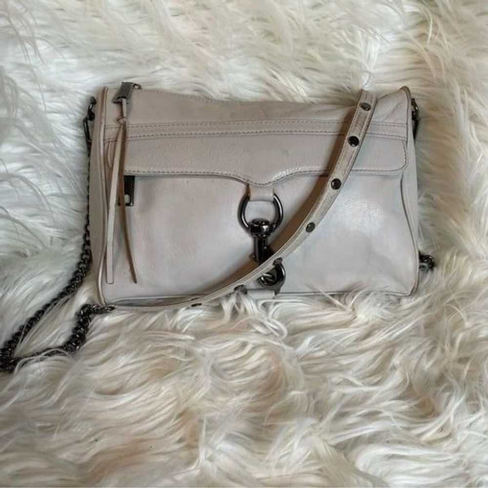 REBECCA MINKOFF Mini Mac Beige Leather Crossbody … - image 1