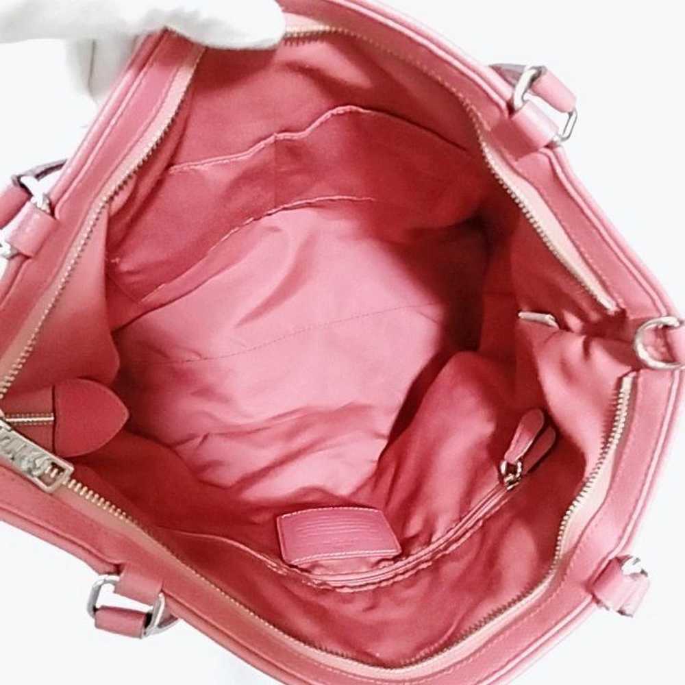 Beautiful item, Coach tote bag, pink, PVC, cute. - image 5