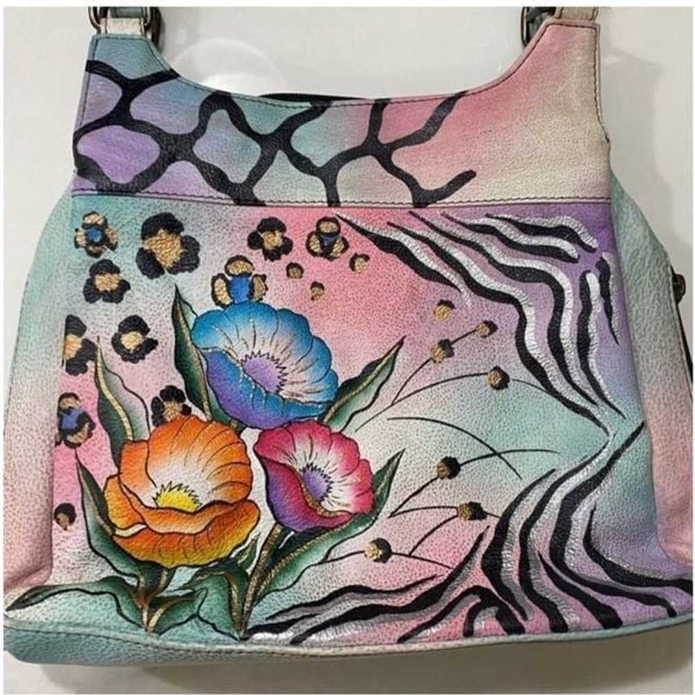 Anuschka safari flower triple compartment bag - image 2