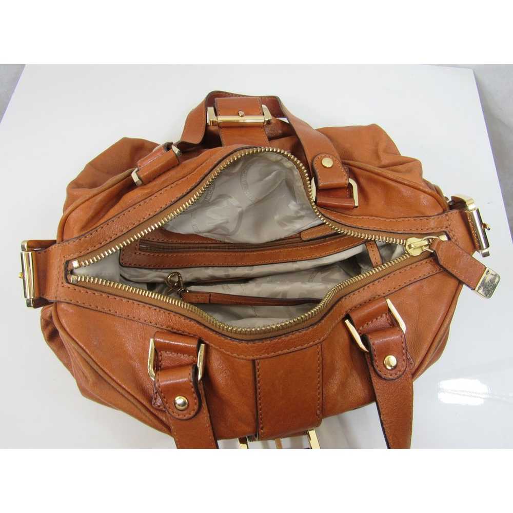 Michael Kors Brown Leather Buckle Shoulder Bag Go… - image 10