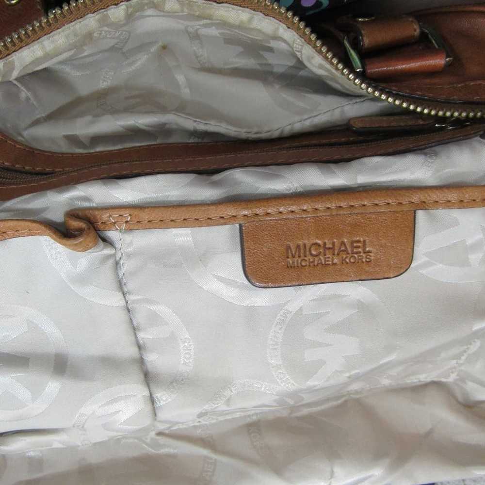 Michael Kors Brown Leather Buckle Shoulder Bag Go… - image 12