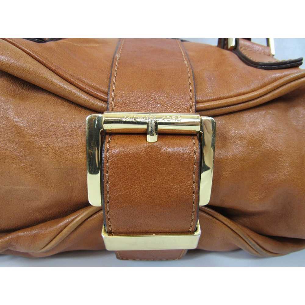 Michael Kors Brown Leather Buckle Shoulder Bag Go… - image 2