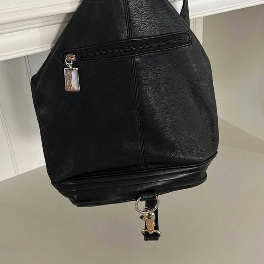 Tignanelo Black Leather Sling Bag - image 2