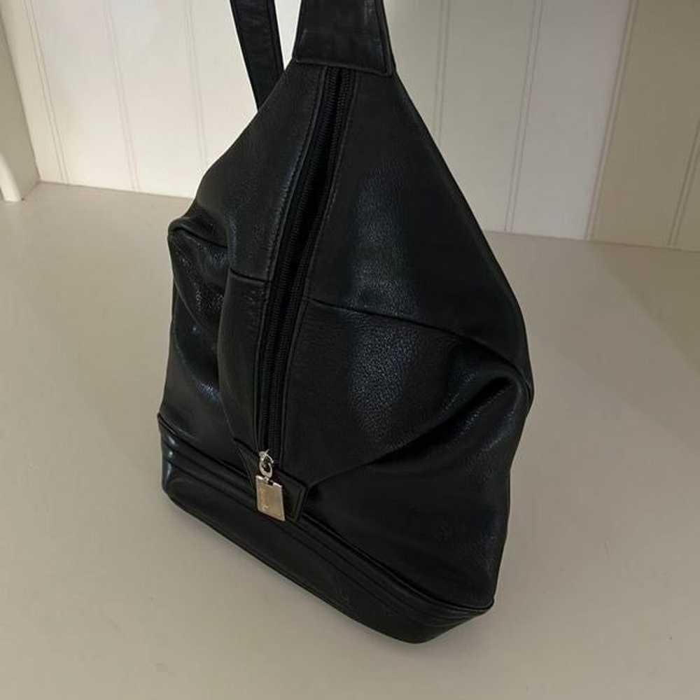 Tignanelo Black Leather Sling Bag - image 5