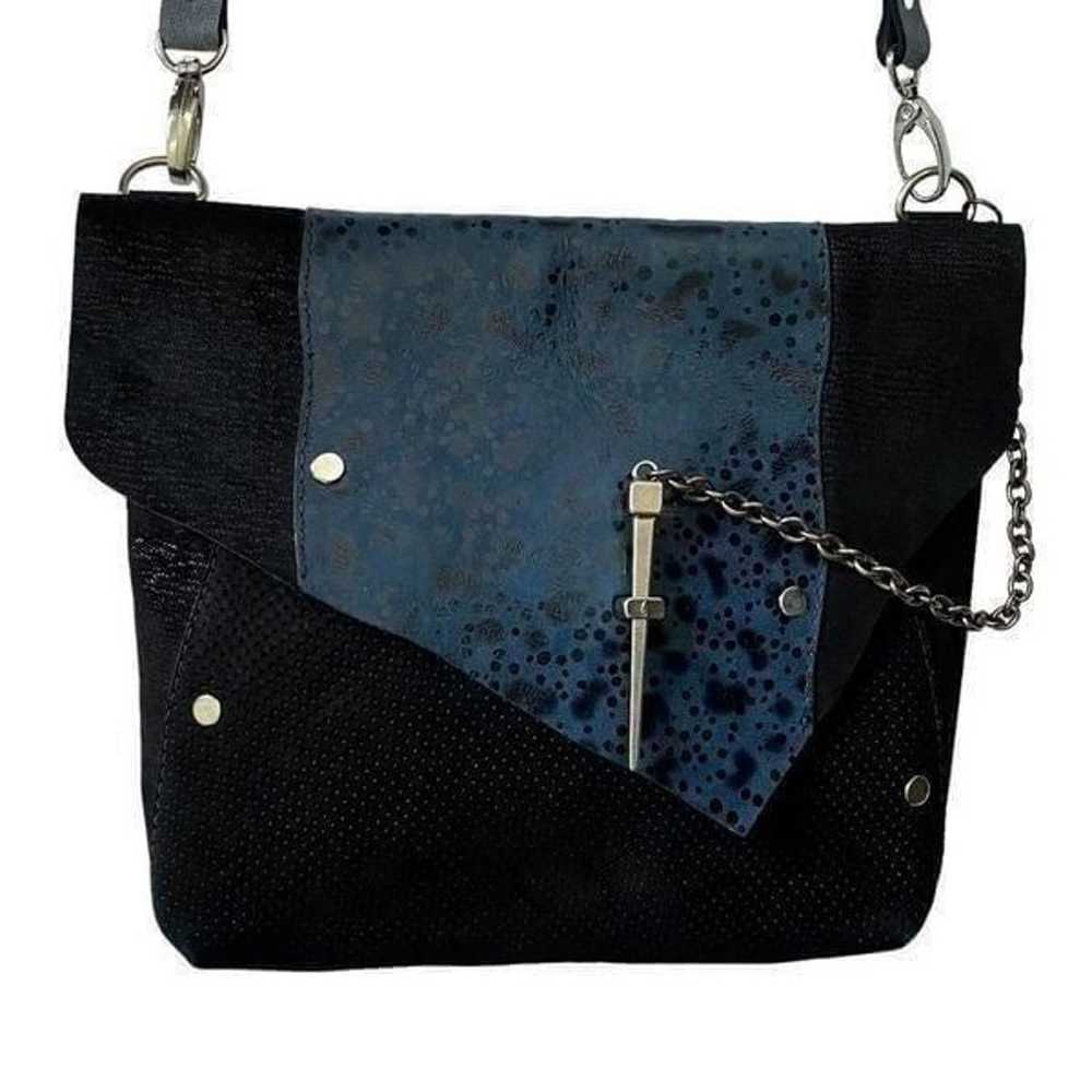 punk leather artisan crossbody bag - image 2