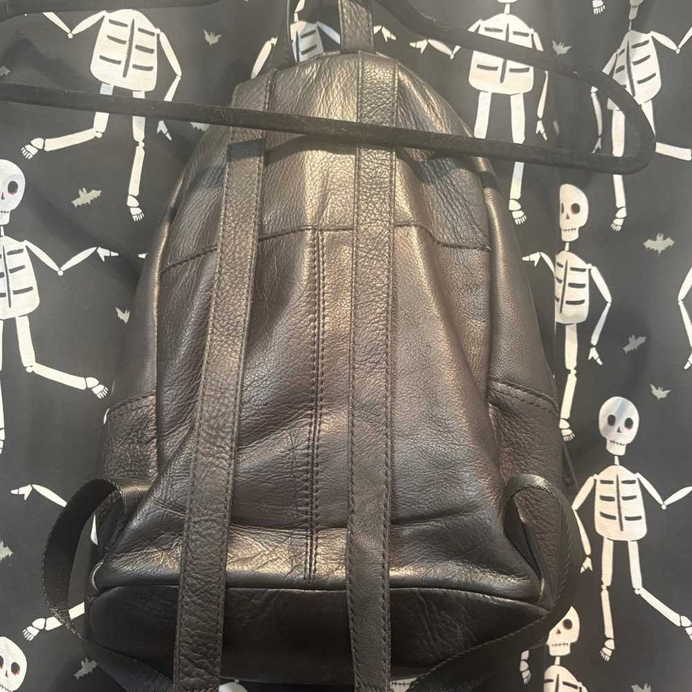 American leather black mid size backpack in great… - image 2