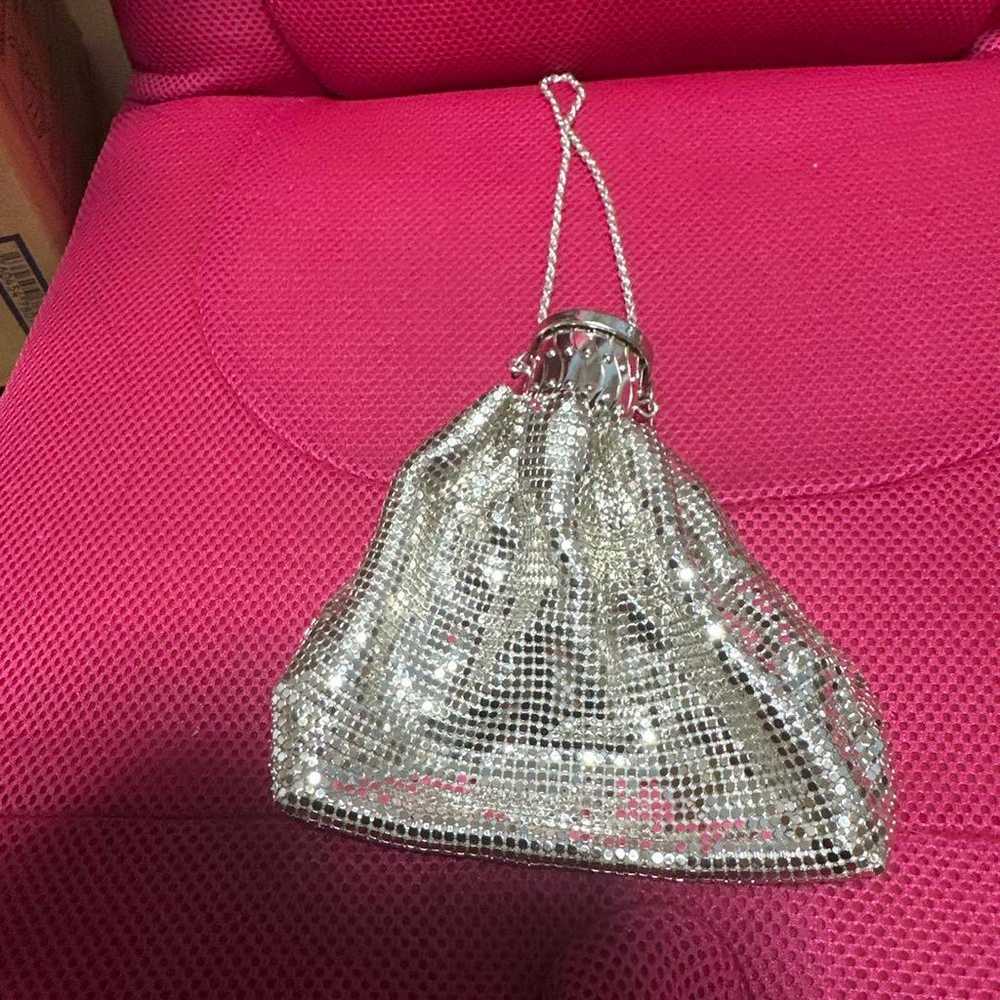 flower mesh metal mesh party bag vintage - image 1