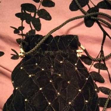 Black Velvet Shoulder Purse - image 1