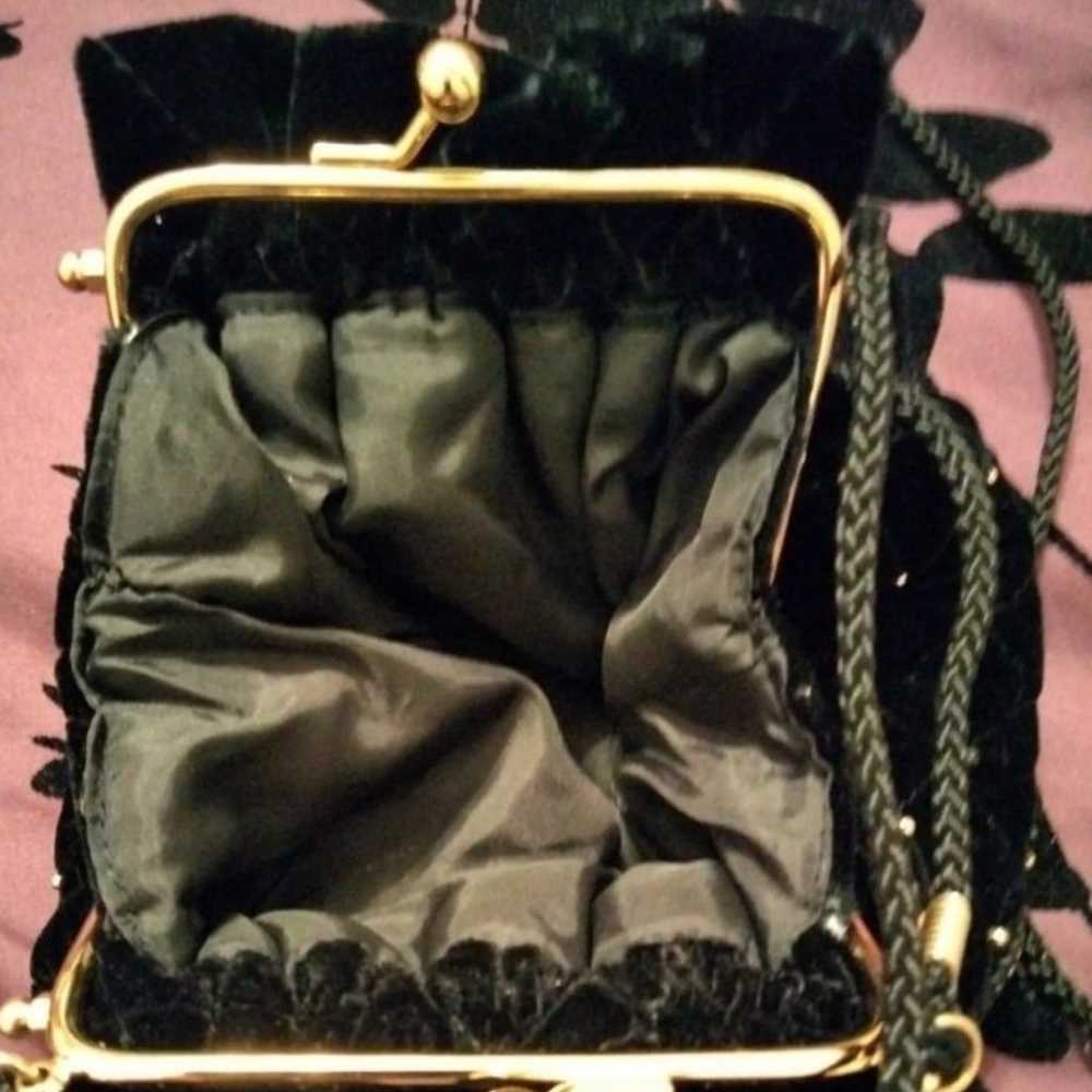 Black Velvet Shoulder Purse - image 3