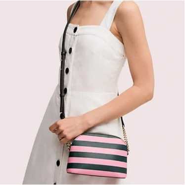 Kate Spade Pink Silvia Striped Dome Crossbody Bag