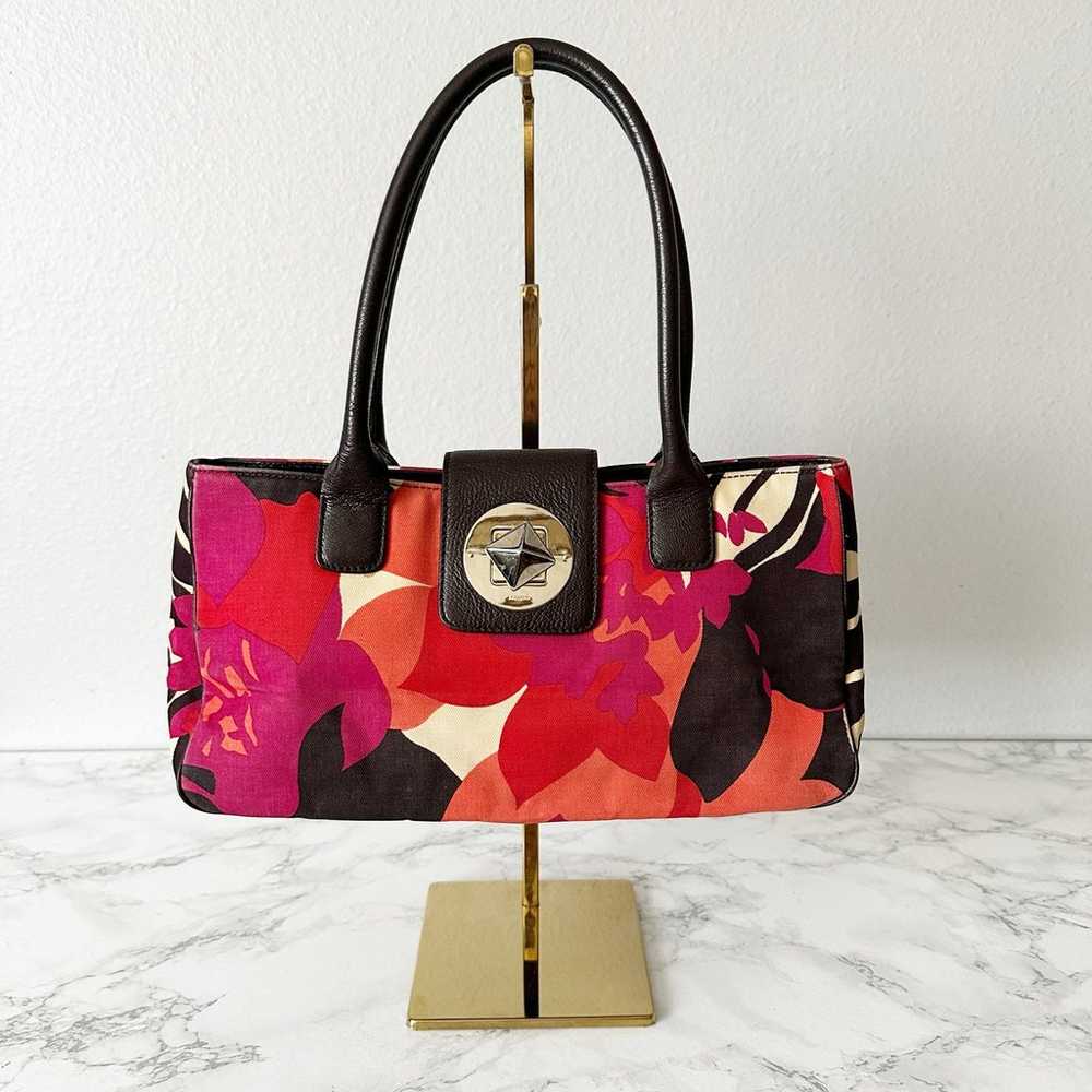 Kate Spade Avignon Floral Pattern Black Leather S… - image 1