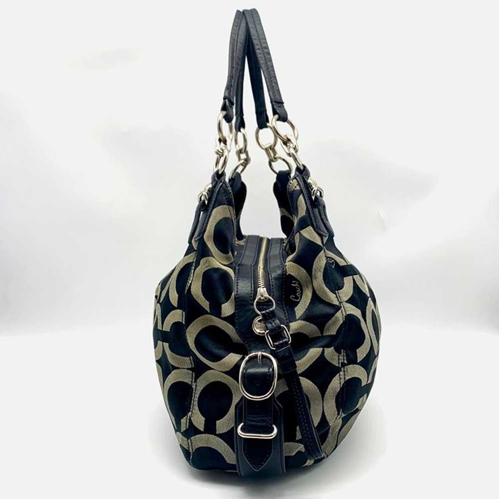 Coach Black Signature Canvas Maggie Madison Hobo … - image 3