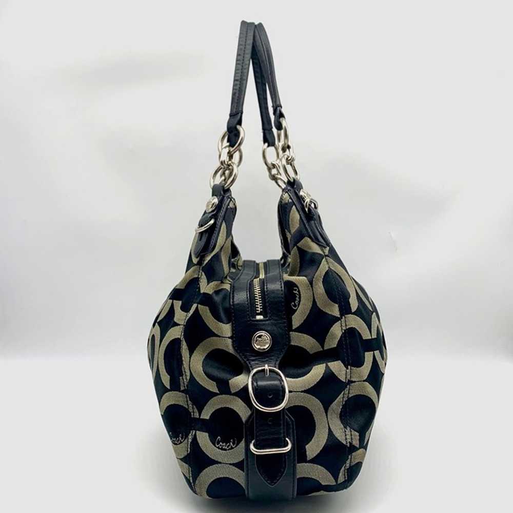 Coach Black Signature Canvas Maggie Madison Hobo … - image 4