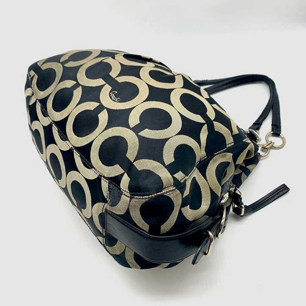 Coach Black Signature Canvas Maggie Madison Hobo … - image 7