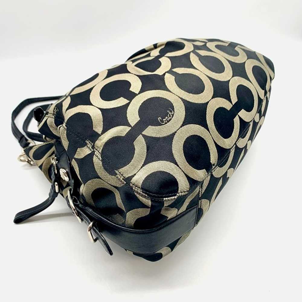 Coach Black Signature Canvas Maggie Madison Hobo … - image 8