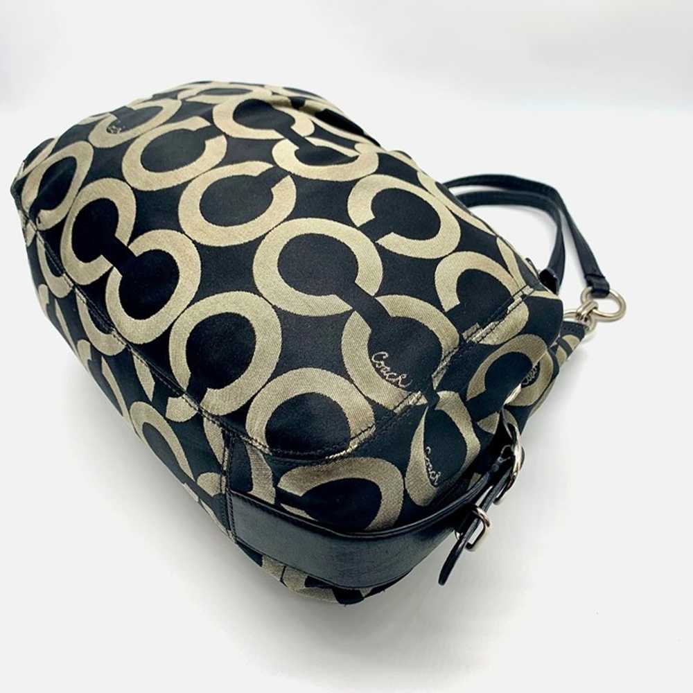 Coach Black Signature Canvas Maggie Madison Hobo … - image 9