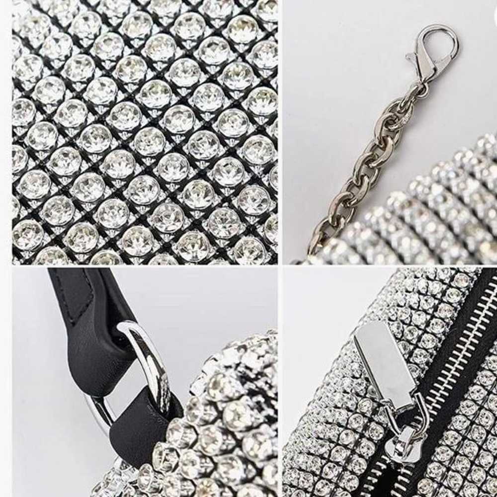 NEW Bling Crystals Clutch Crossbody Bag - image 7