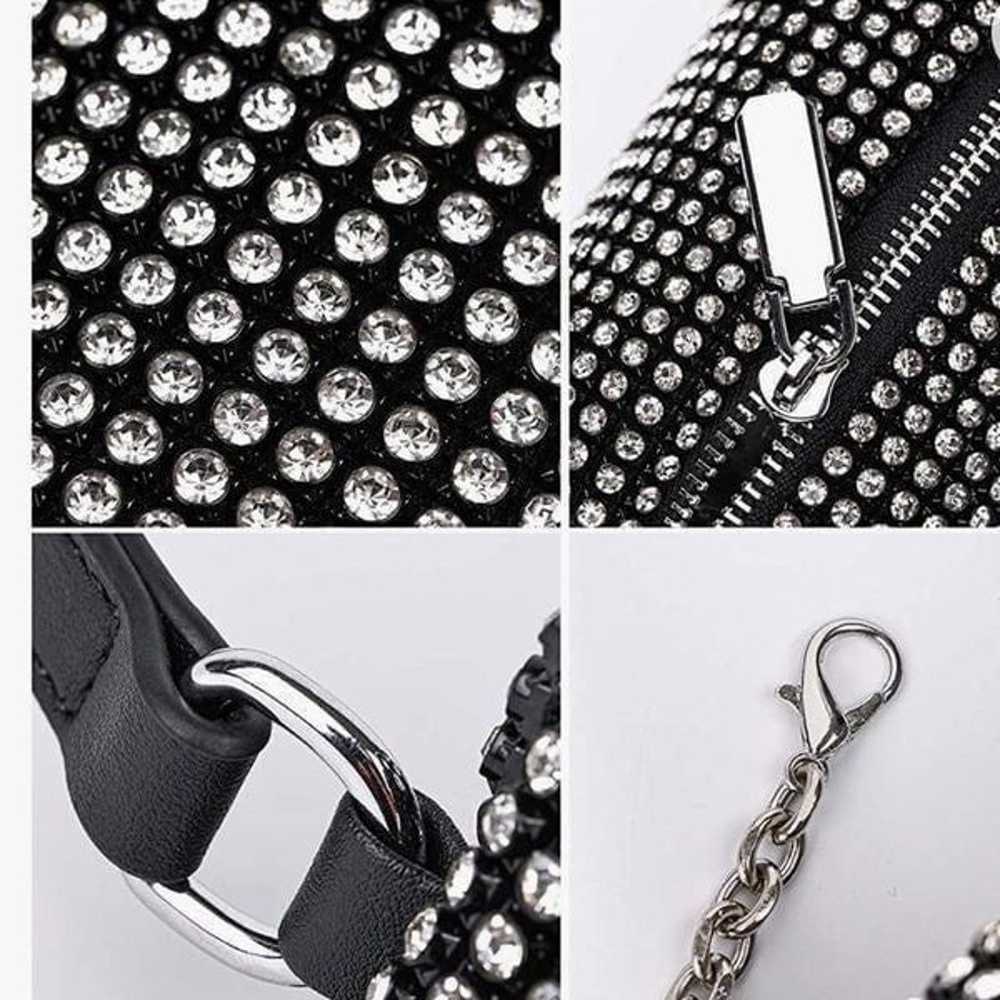 NEW Bling Crystals Clutch Crossbody Bag - image 8