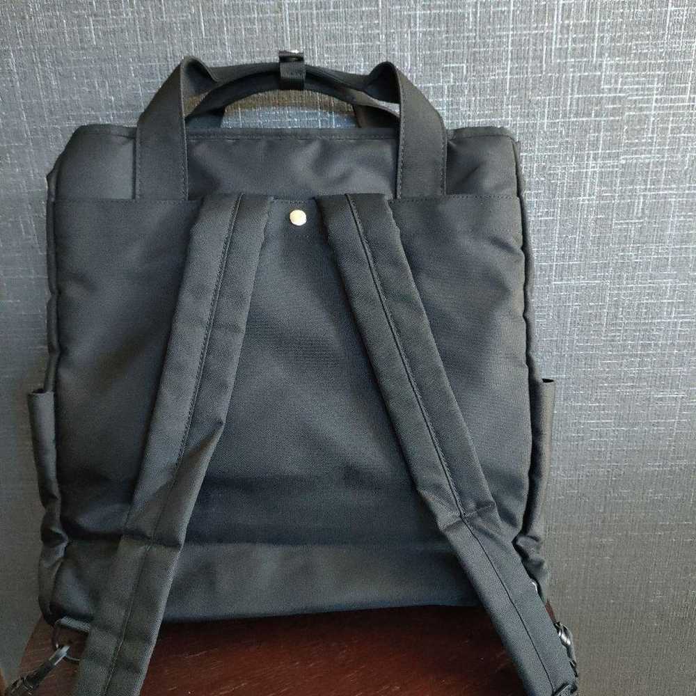 MARY QUANT Backpack 2-way Large Capacity Black Ny… - image 2