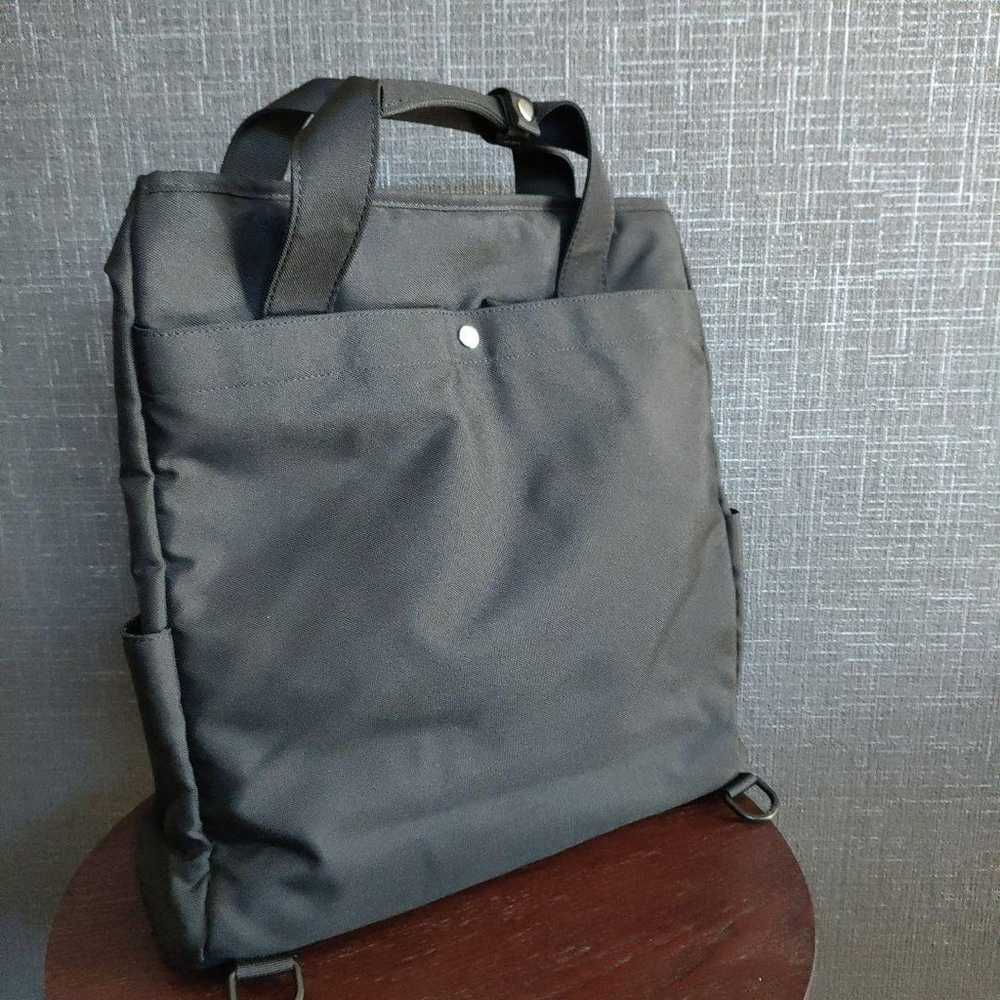 MARY QUANT Backpack 2-way Large Capacity Black Ny… - image 3