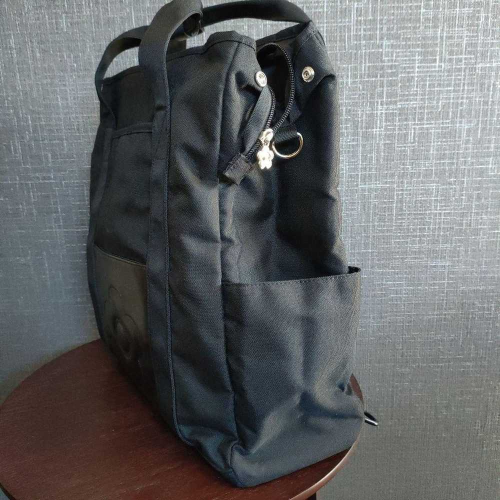 MARY QUANT Backpack 2-way Large Capacity Black Ny… - image 4