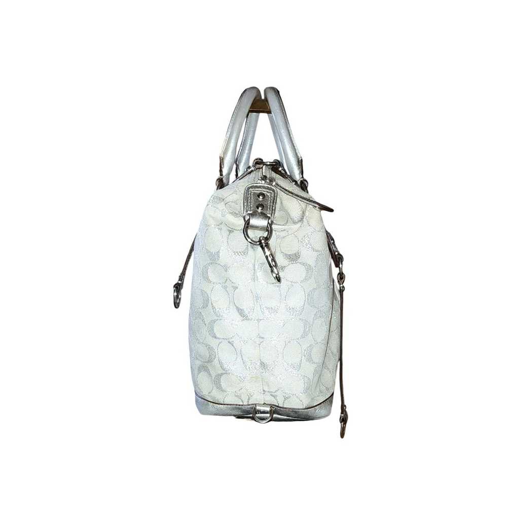 Coach Ashley Leather Satchel White Silver Convert… - image 6