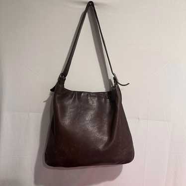 Vintage Coach Classic Snap Bag Shoulder Brown Leat