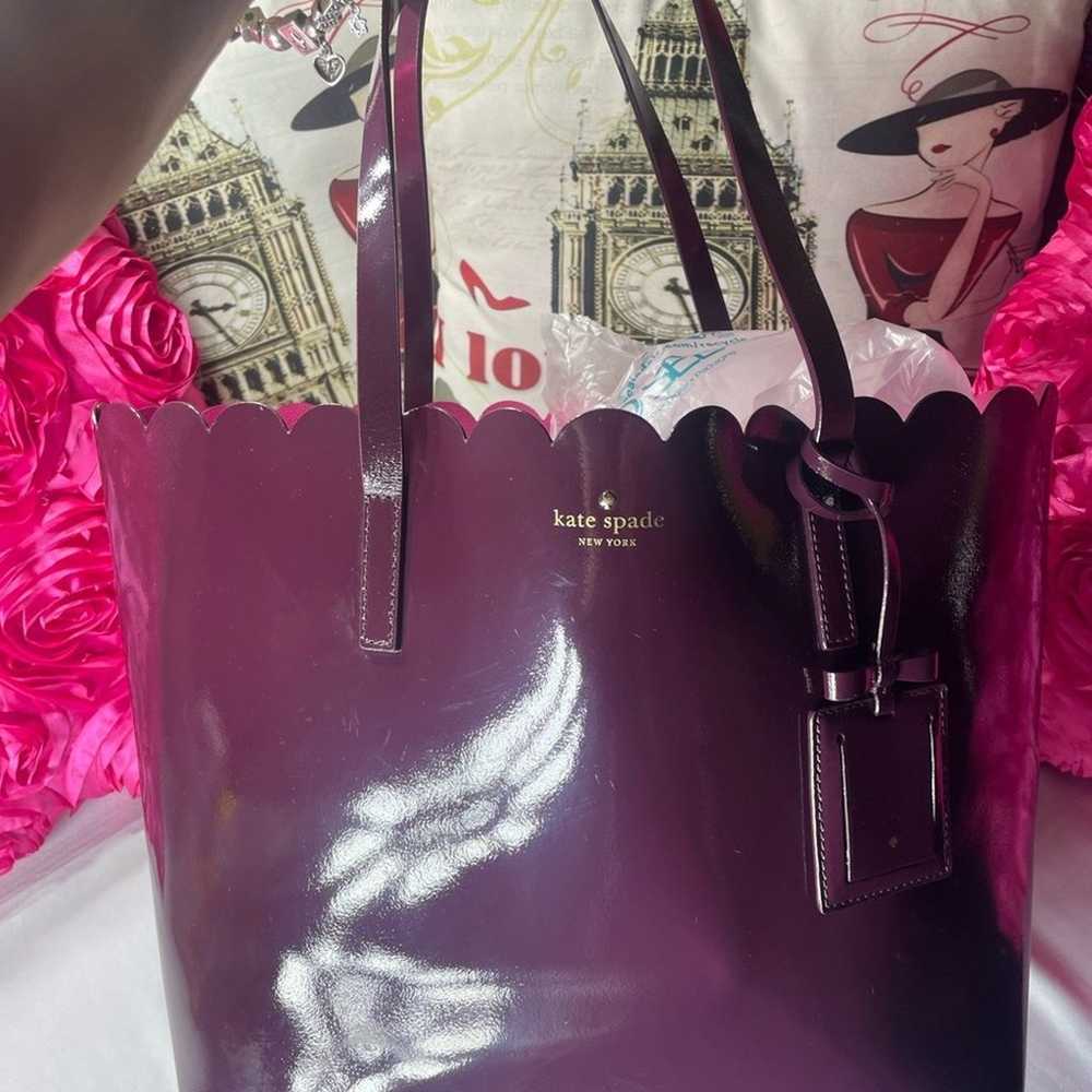 KATE SPADE. bag ,totes large patent leather - Mah… - image 2