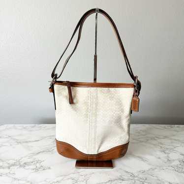 Coach Convertible Cream/White Signature Jacquard D